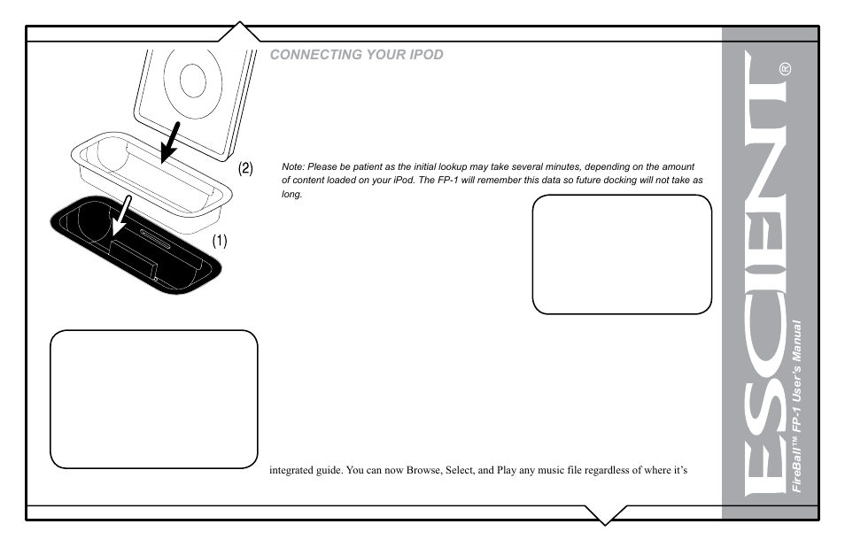 Connecting your ipod | Flying Pig Systems FireBallTM FP-1 User Manual | Page 22 / 77