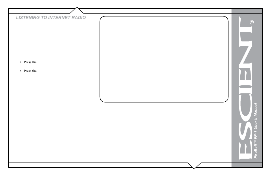 Listening to internet radio | Flying Pig Systems FireBallTM FP-1 User Manual | Page 31 / 77