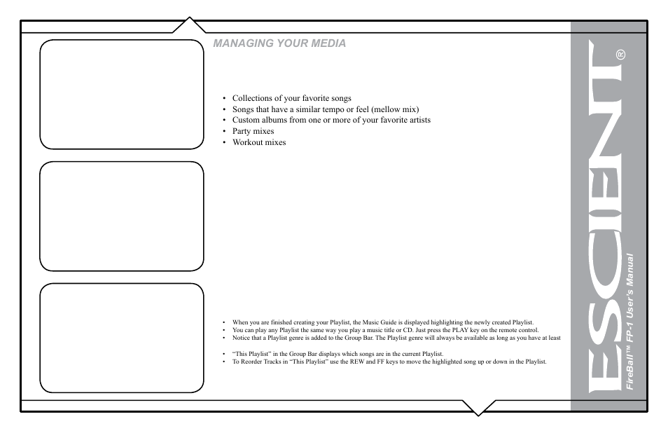 Managing your media | Flying Pig Systems FireBallTM FP-1 User Manual | Page 33 / 77