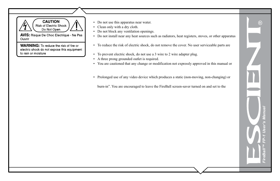 Flying Pig Systems FireBallTM FP-1 User Manual | Page 6 / 77