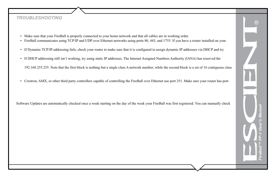 Troubleshooting | Flying Pig Systems FireBallTM FP-1 User Manual | Page 75 / 77
