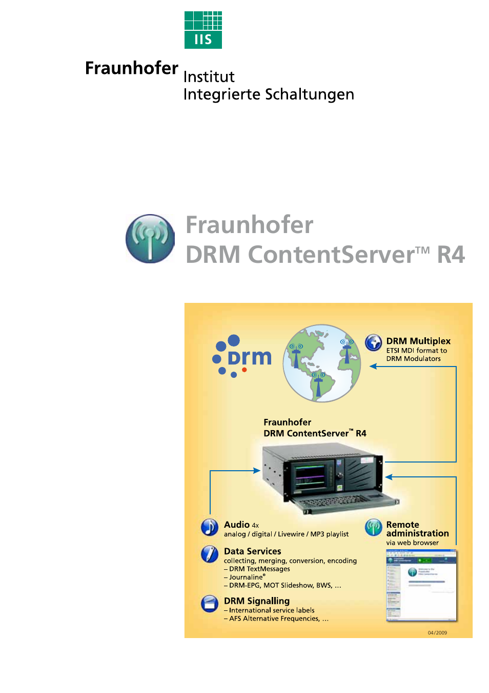 Fraunhofer-Gesellschaft Fraunhofer DRM ContentServer R4 User Manual | 4 pages