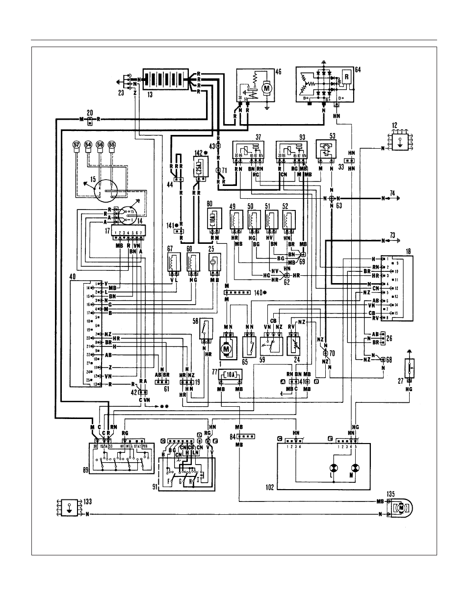 14•24 wiring diagrams | FIAT Uno 45 User Manual | Page 263 / 303