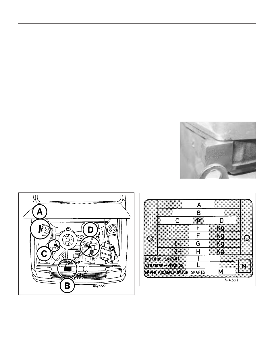 Buying spare parts, Vehicle identification numbers, Ref•12 | FIAT Uno 45 User Manual | Page 295 / 303