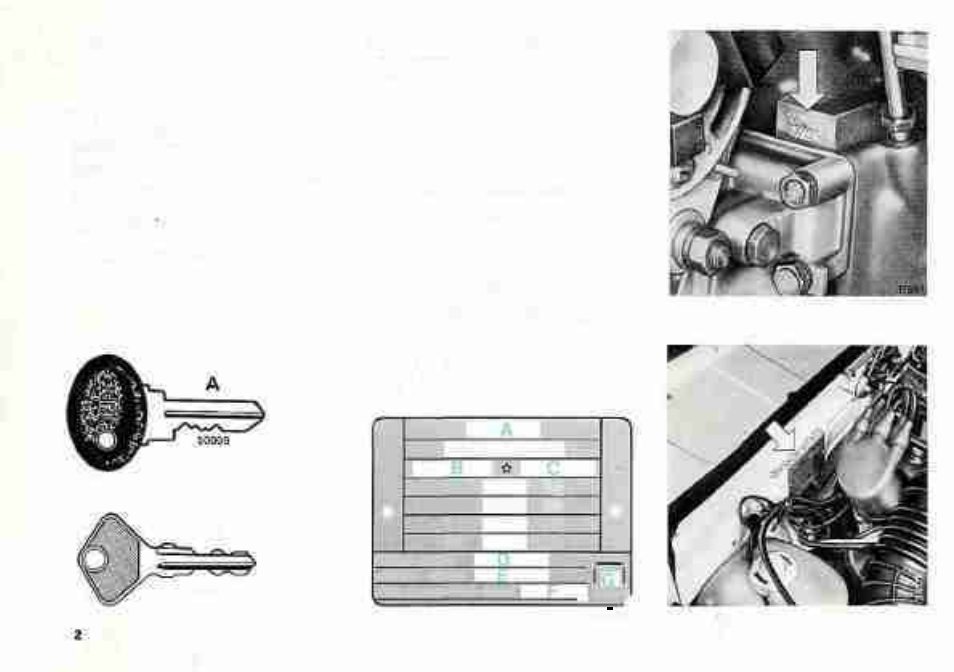 Keys, Identification data | FIAT SPIDER 2000 User Manual | Page 4 / 68