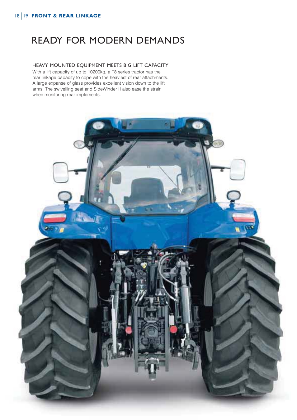 Ready for modern demands | FIAT NEW HOLLAND T8.33O User Manual | Page 18 / 26