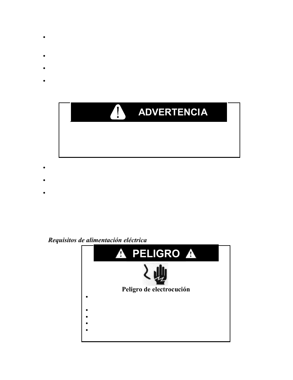 Peligro, Advertencia | Franklin Industries, L.L.C. FIM400 User Manual | Page 33 / 72