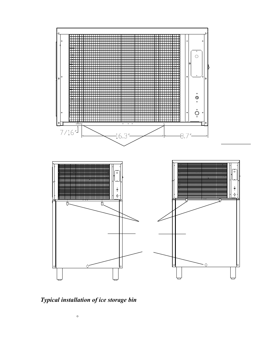 Typical installation of ice storage bin | Franklin Industries, L.L.C. FIM400 User Manual | Page 9 / 72