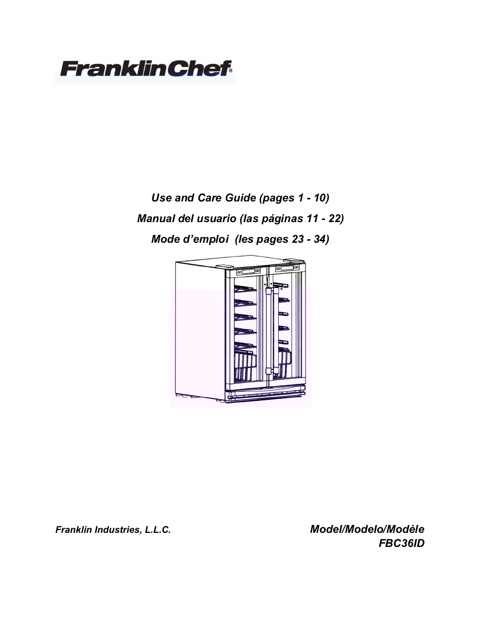 Franklin Industries, L.L.C. FBC36ID User Manual | 36 pages