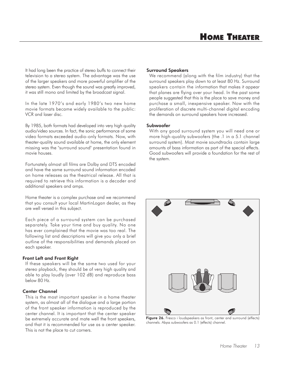 Home theater, Heater | Fresco Speaker User Manual | Page 13 / 20