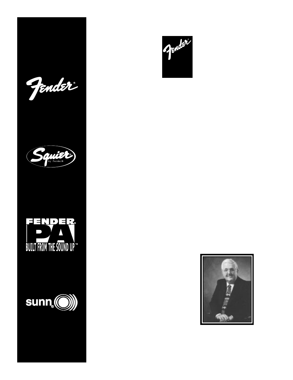 Bill schultz, A message from the chairman | Fender PA 1272X User Manual | Page 2 / 6