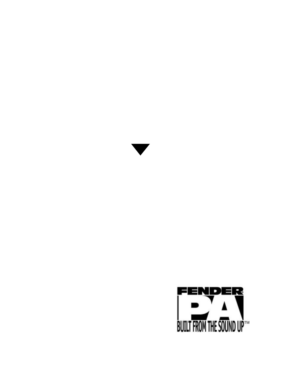 Fender 1110X User Manual | 8 pages