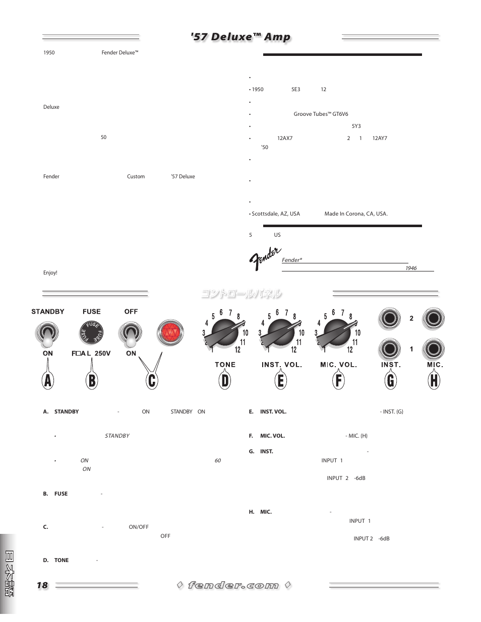 57 deluxe™ amp | Fender 57 Amp User Manual | Page 19 / 21