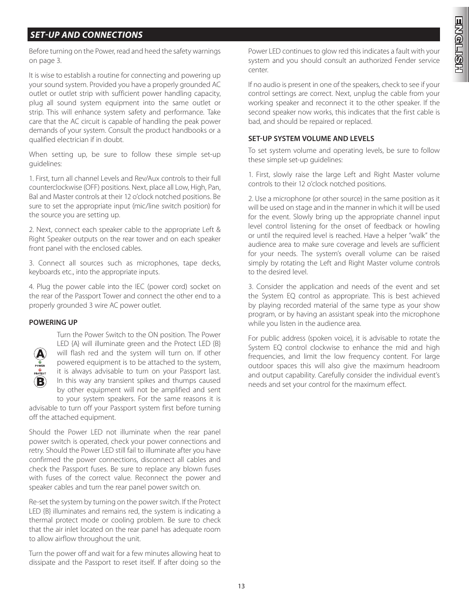 Fender Passport Portable Sound Systems PD250 Plus User Manual | Page 13 / 76