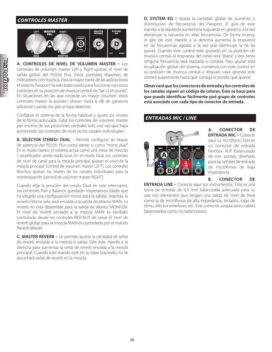 Fender Passport Portable Sound Systems PD250 Plus User Manual | Page 20 / 76