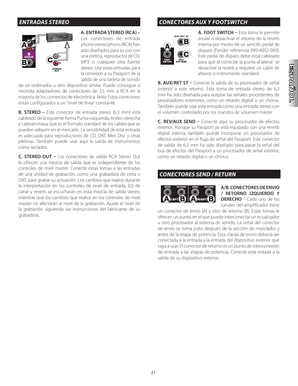 Fender Passport Portable Sound Systems PD250 Plus User Manual | Page 21 / 76
