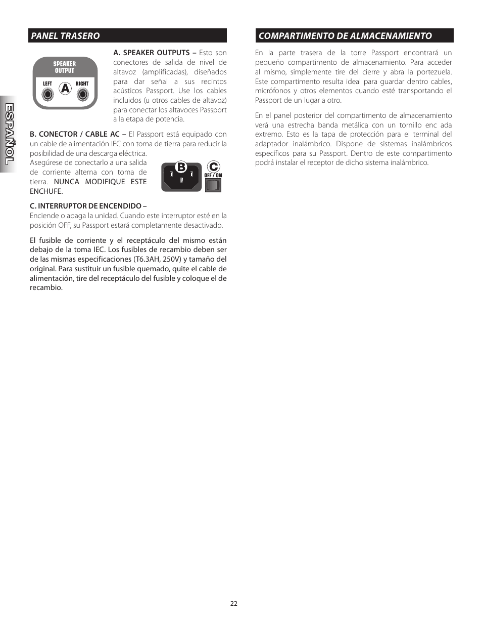 Fender Passport Portable Sound Systems PD250 Plus User Manual | Page 22 / 76