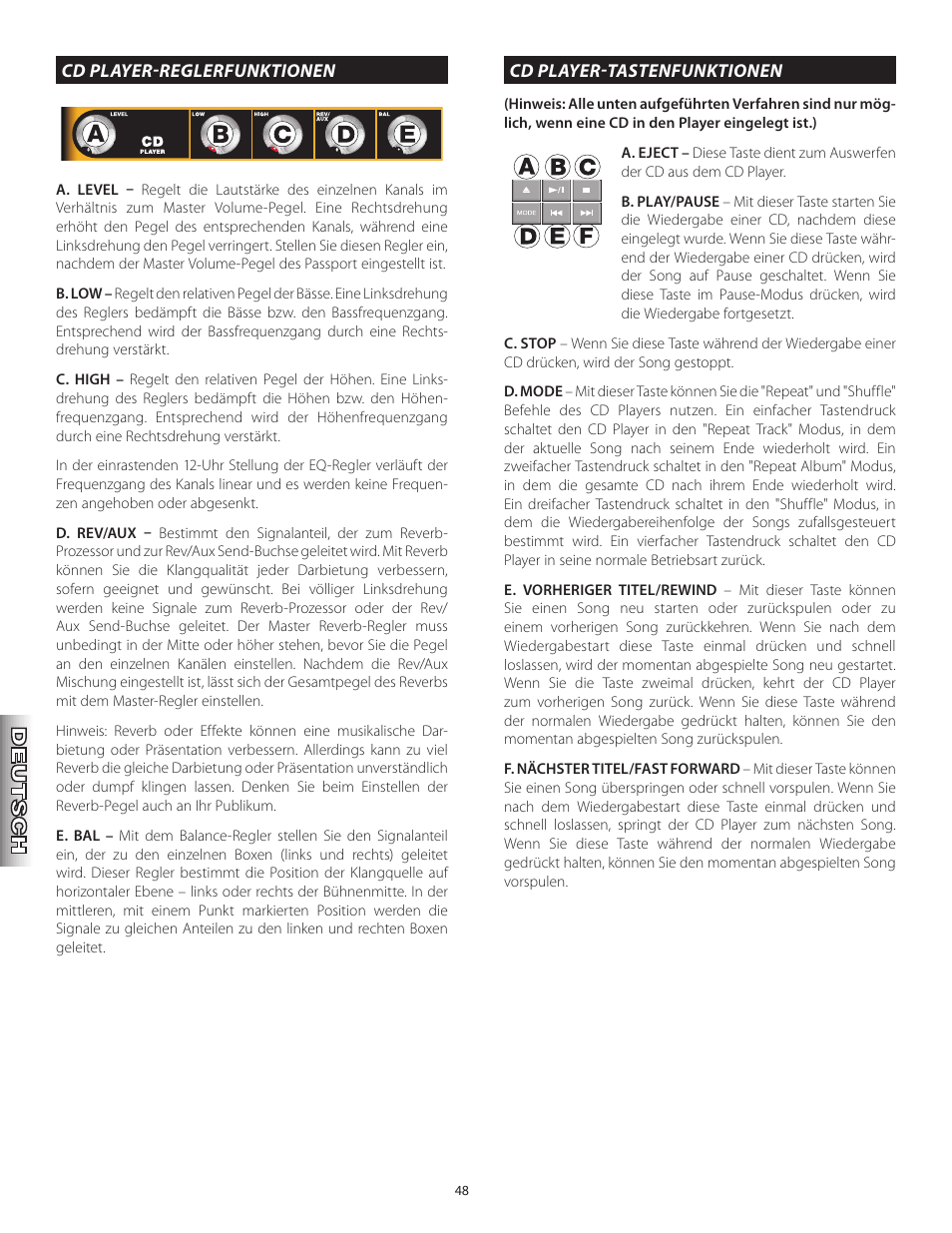 Fender Passport Portable Sound Systems PD250 Plus User Manual | Page 48 / 76