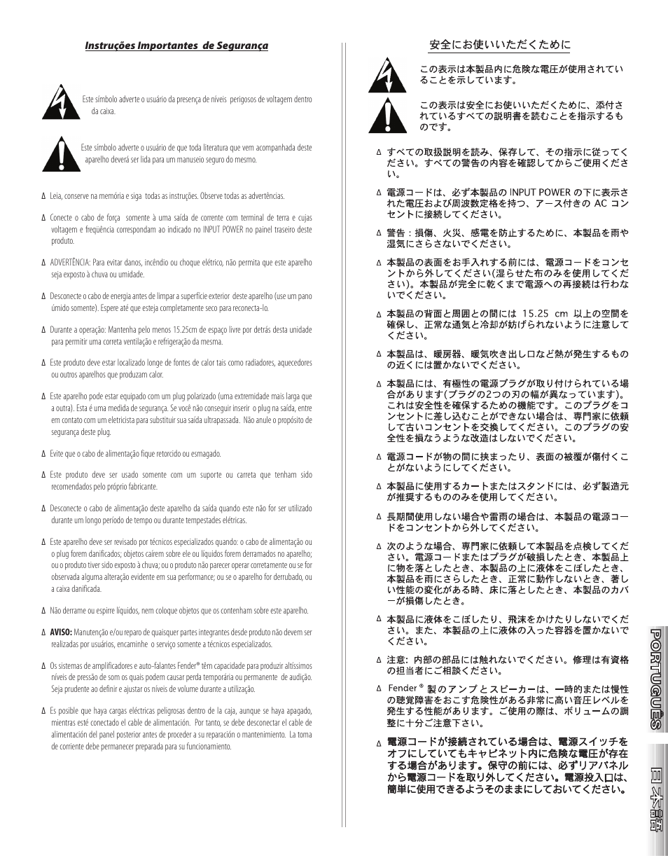 Fender Passport Portable Sound Systems PD250 Plus User Manual | Page 5 / 76