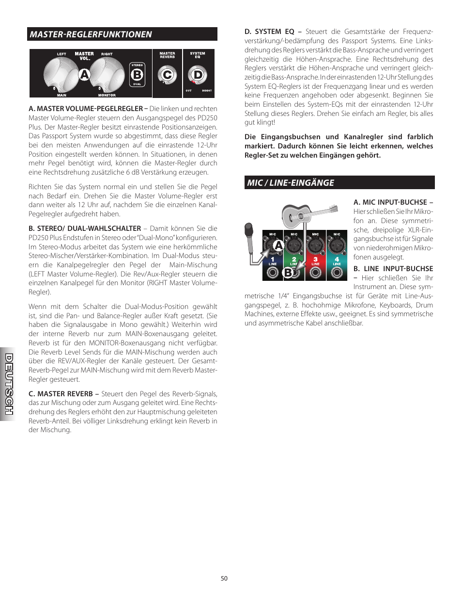 Fender Passport Portable Sound Systems PD250 Plus User Manual | Page 50 / 76