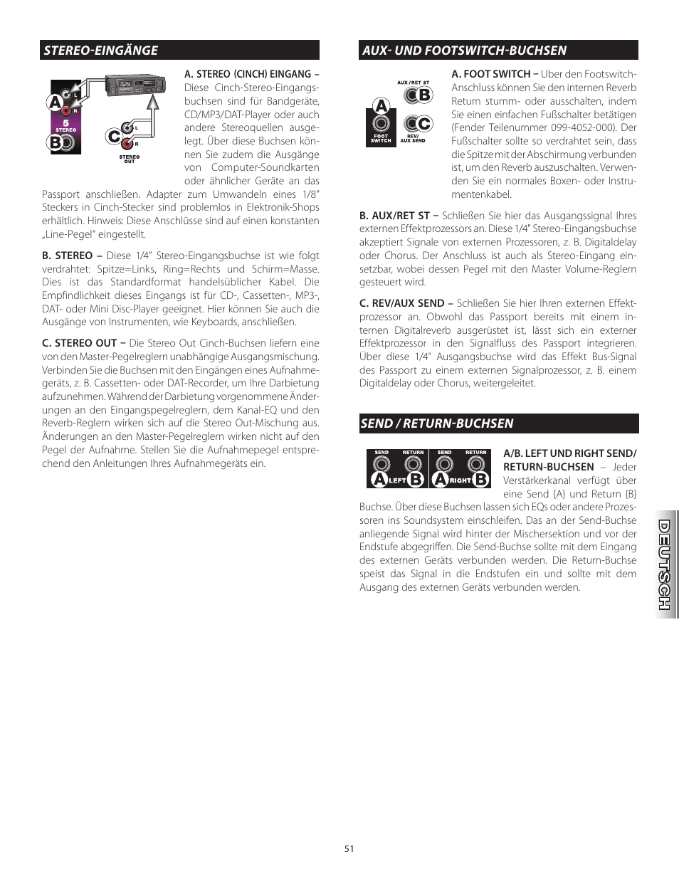 Fender Passport Portable Sound Systems PD250 Plus User Manual | Page 51 / 76