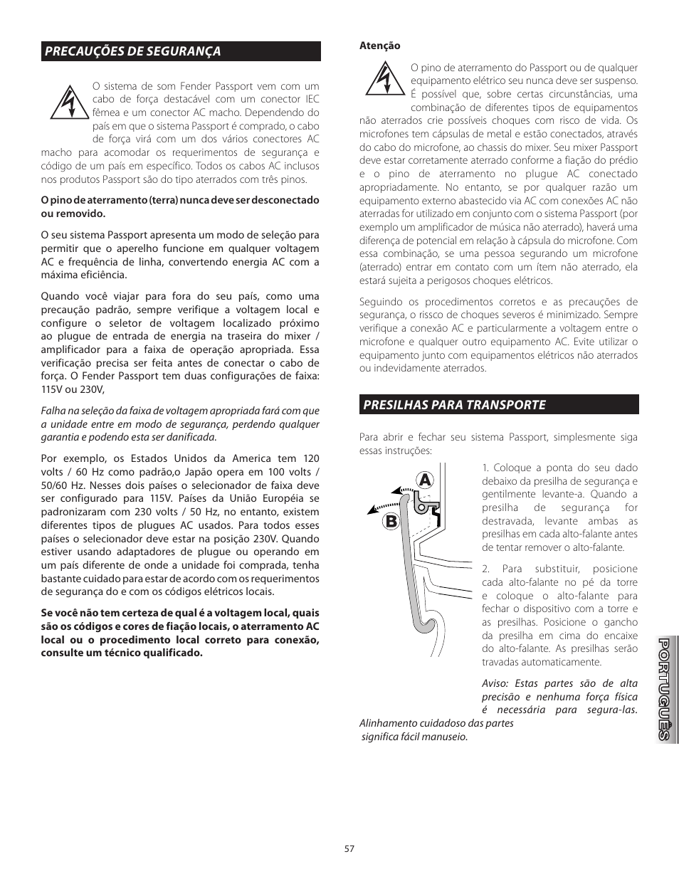 Fender Passport Portable Sound Systems PD250 Plus User Manual | Page 57 / 76