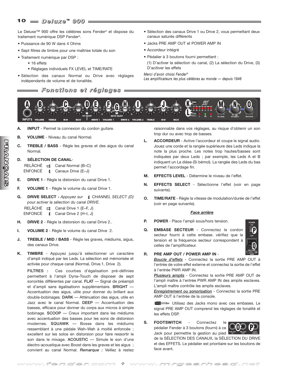 Fender Deluxe 900 User Manual | Page 10 / 20