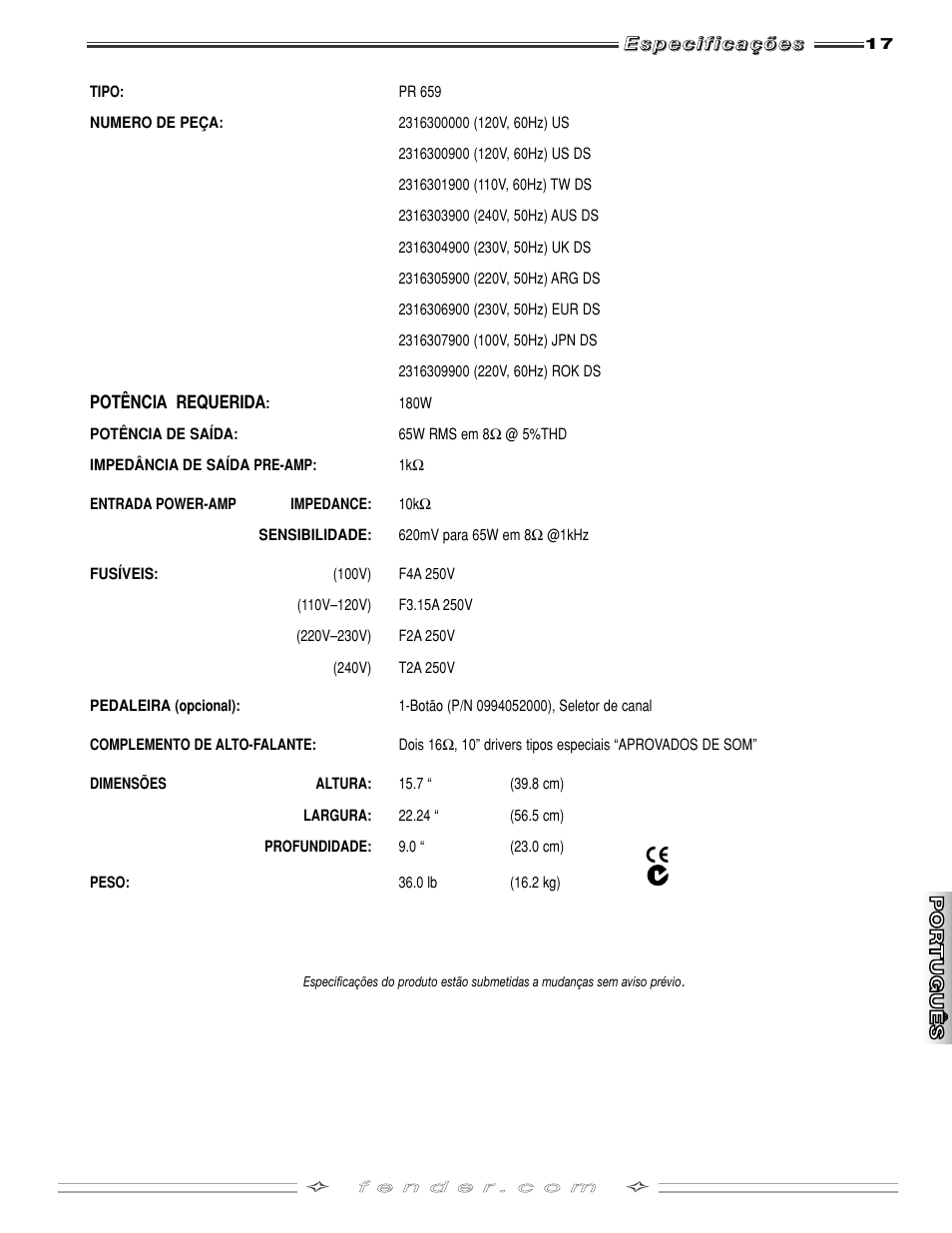 Fender FM 210R User Manual | Page 17 / 20