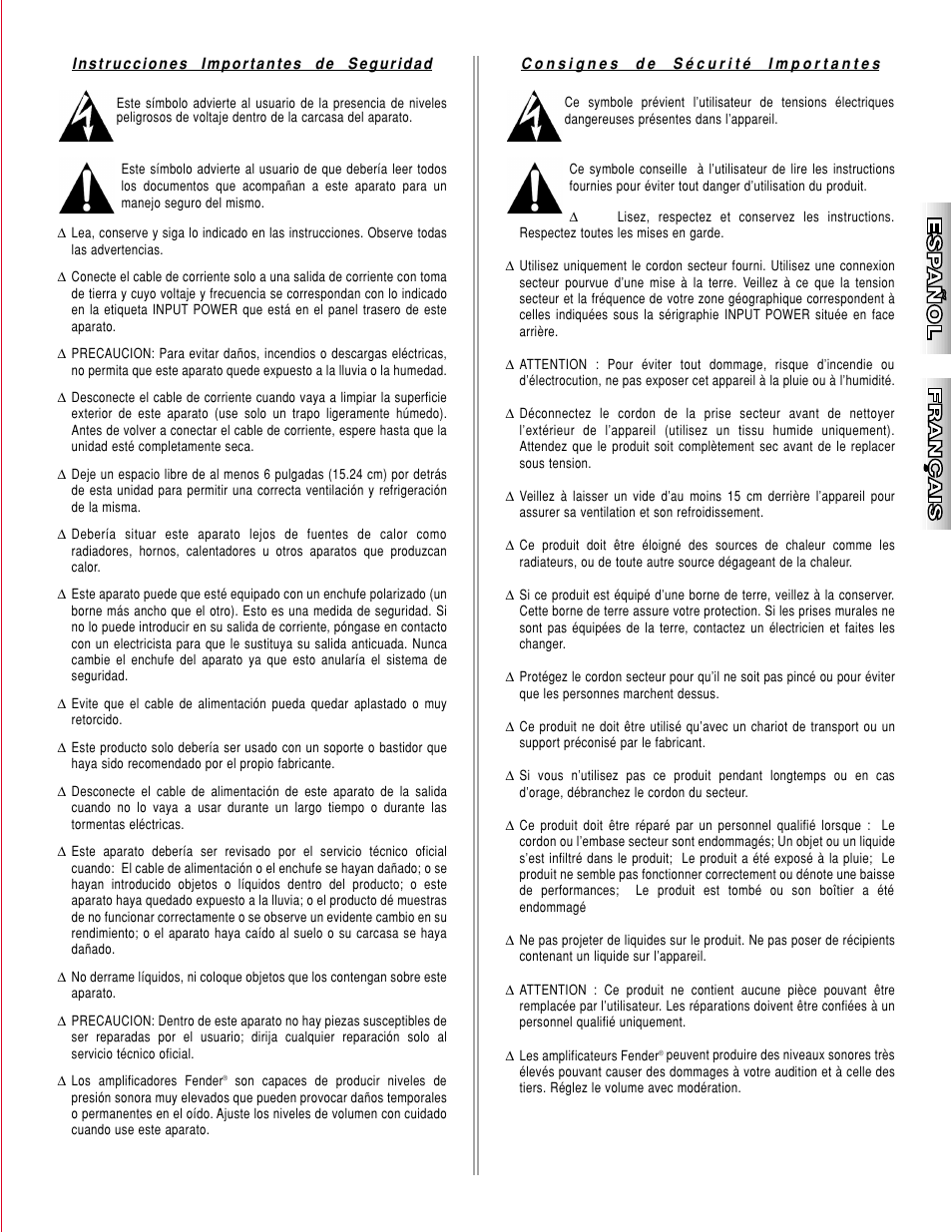 Fender FM 210R User Manual | Page 3 / 20