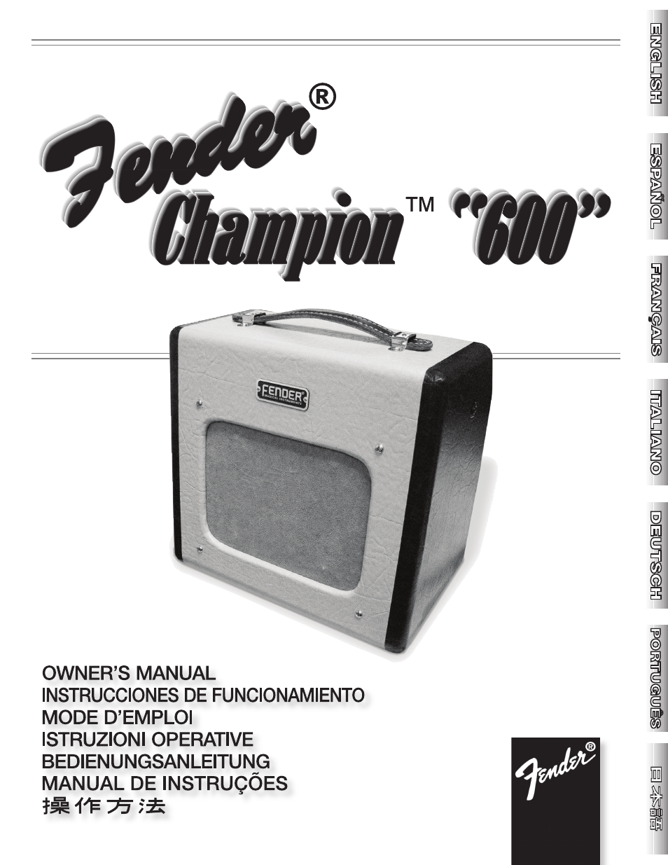 Fender Champion 600 User Manual | 20 pages