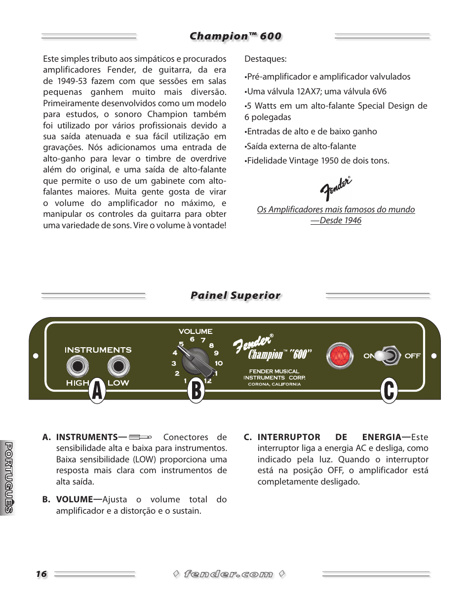 Fender Champion 600 User Manual | Page 16 / 20