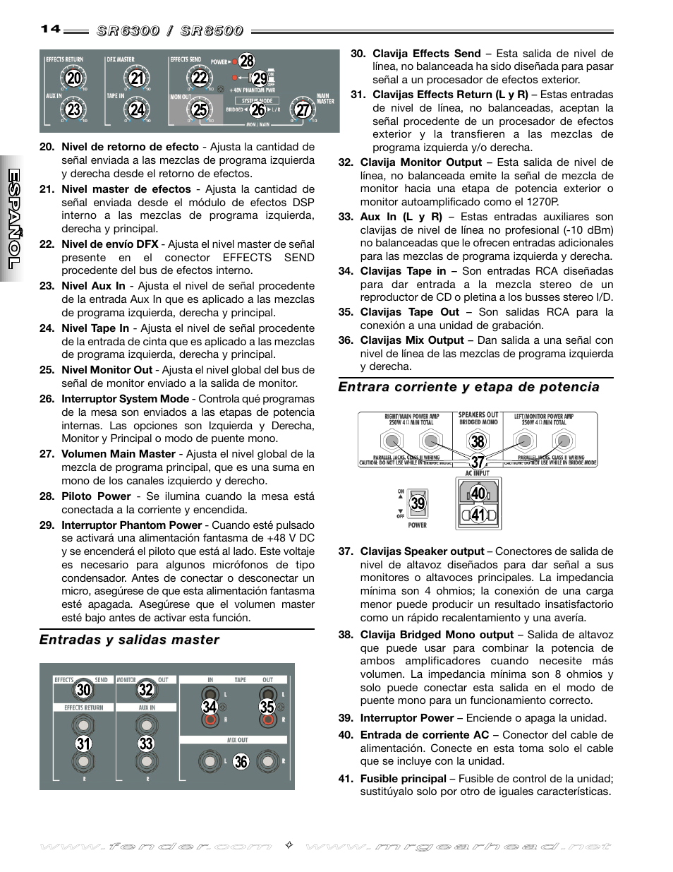 Fender SR8500 User Manual | Page 14 / 36
