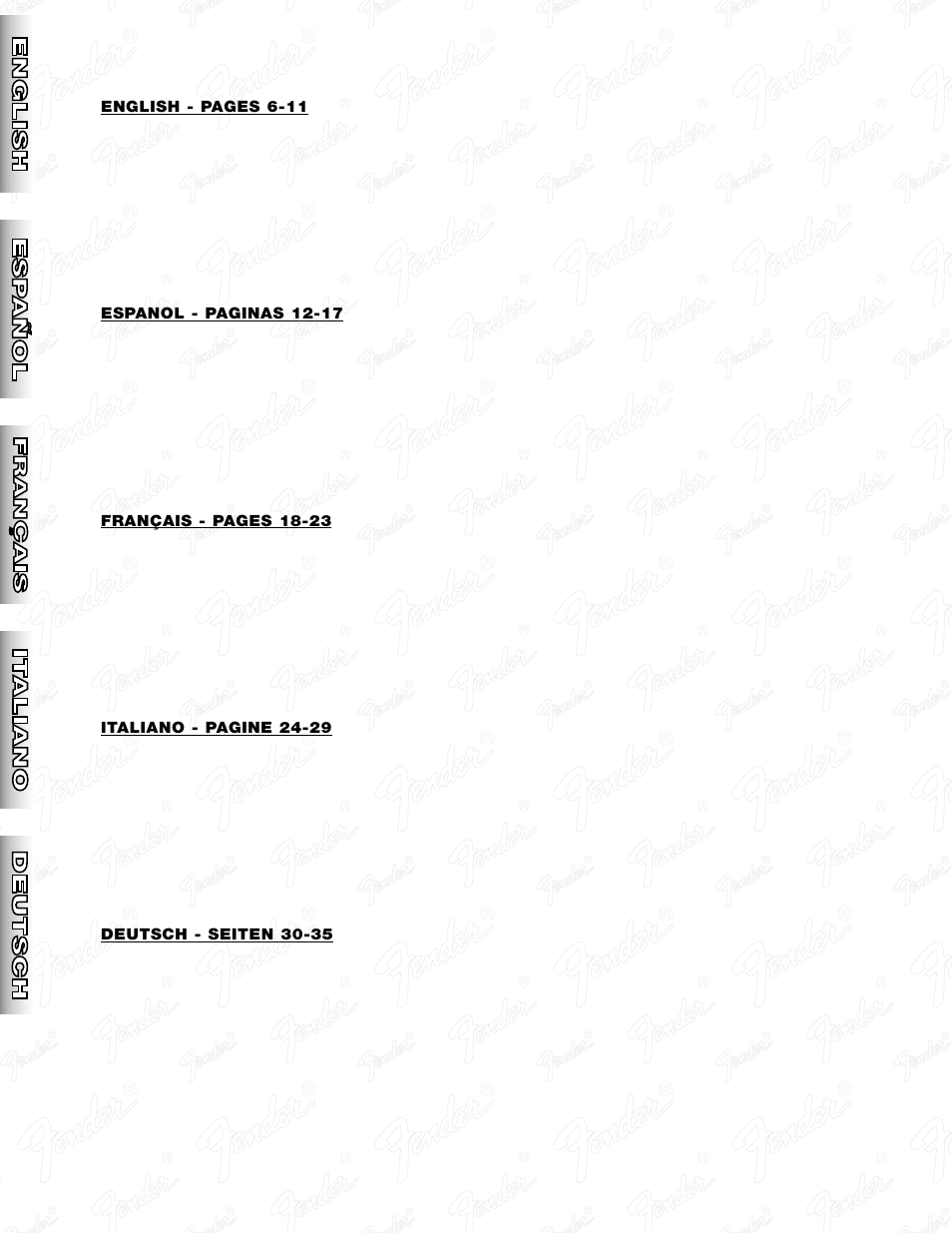 Fender SR8500 User Manual | Page 2 / 36