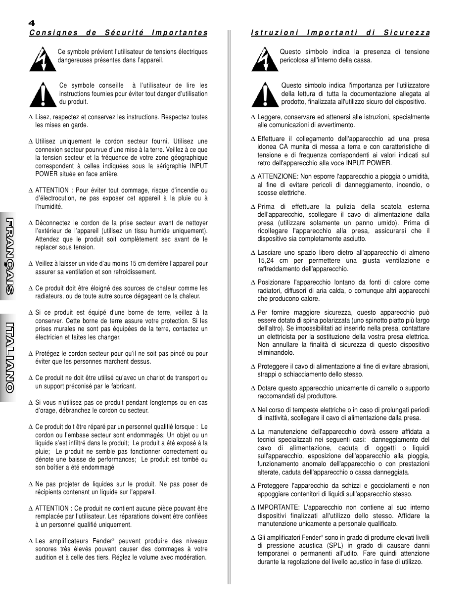 Fender SR8500 User Manual | Page 4 / 36