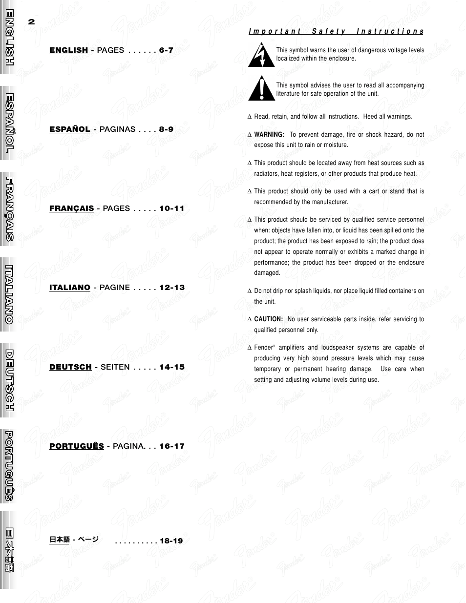 Fender Bassman 410 User Manual | Page 2 / 16