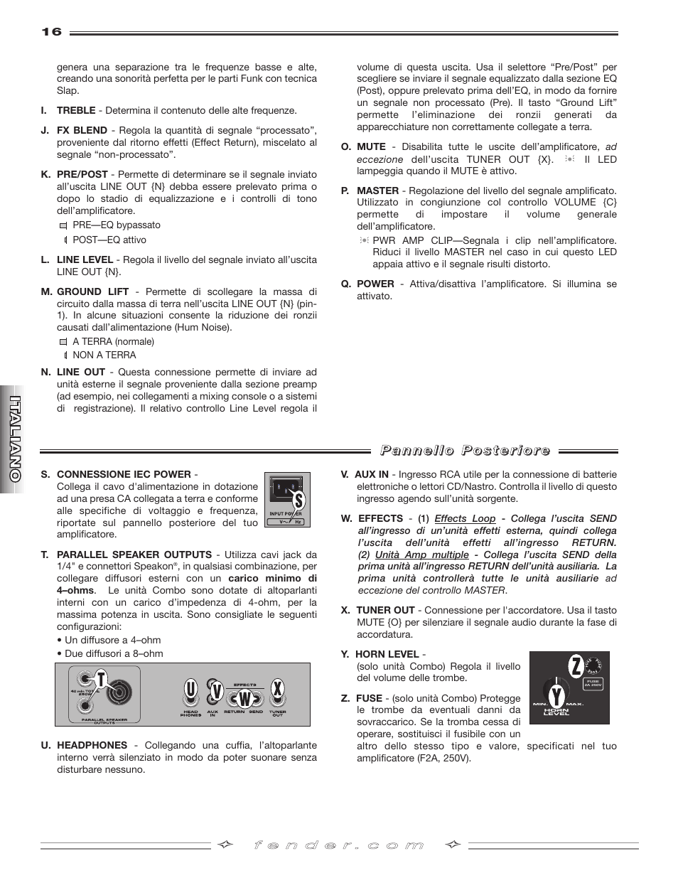 Fender BASSMAN 250 User Manual | Page 16 / 28