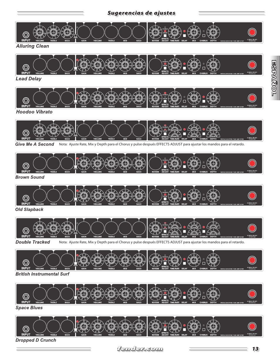 Fender Band-Master & Deluxe User Manual | Page 13 / 34