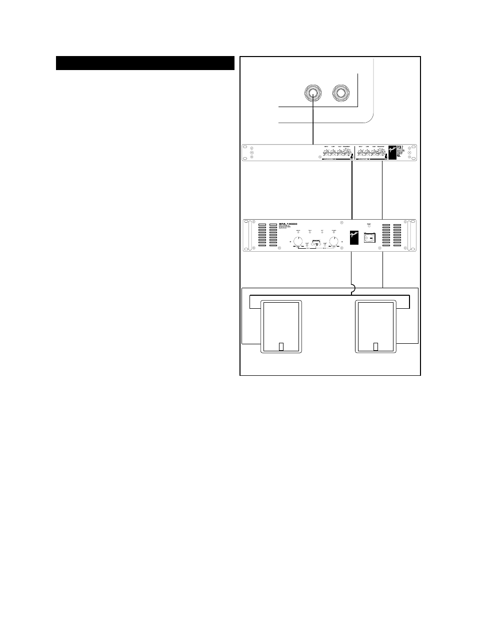 Unpowered mixer, Normal vs. bi-amp operation | Fender 2912(C) User Manual | Page 6 / 8