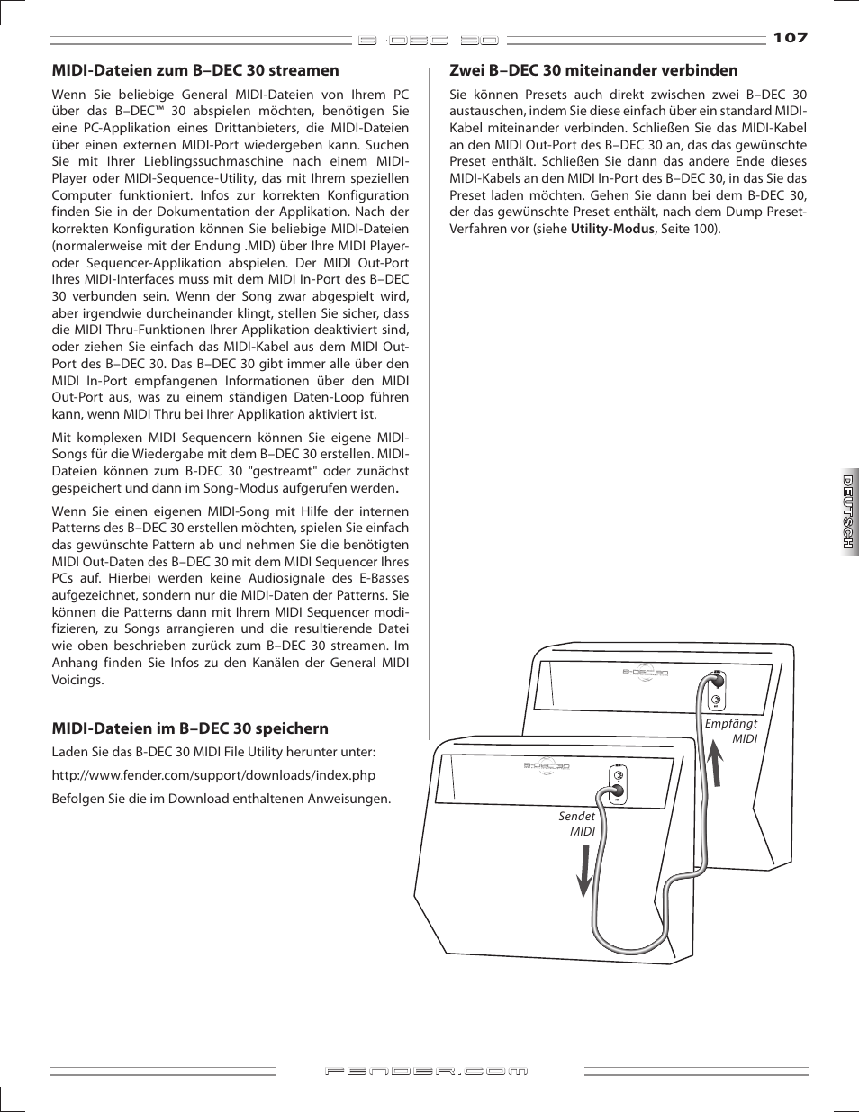 Fender B-DEC 30 User Manual | Page 107 / 156