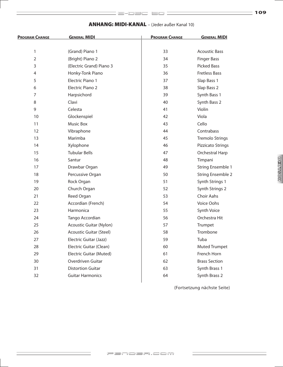 Fender B-DEC 30 User Manual | Page 109 / 156