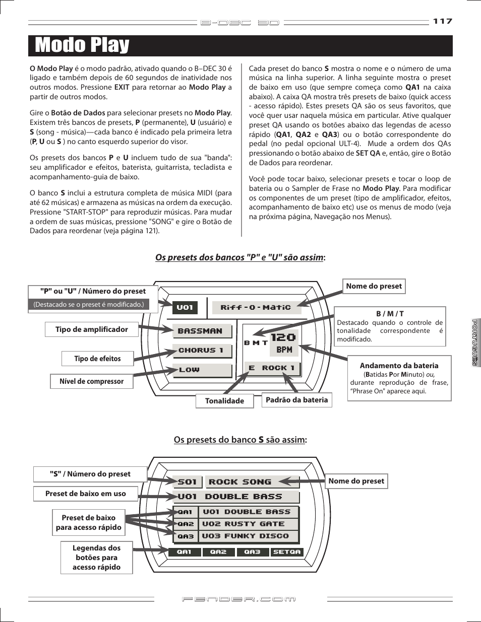 Modo play | Fender B-DEC 30 User Manual | Page 117 / 156