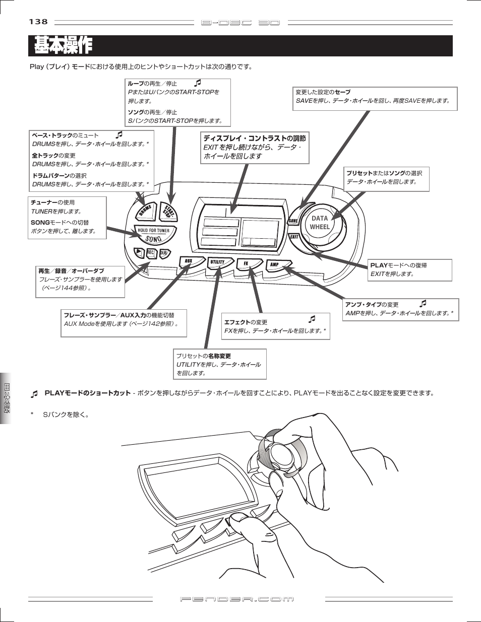 基本操作, B-dec 3o | Fender B-DEC 30 User Manual | Page 138 / 156