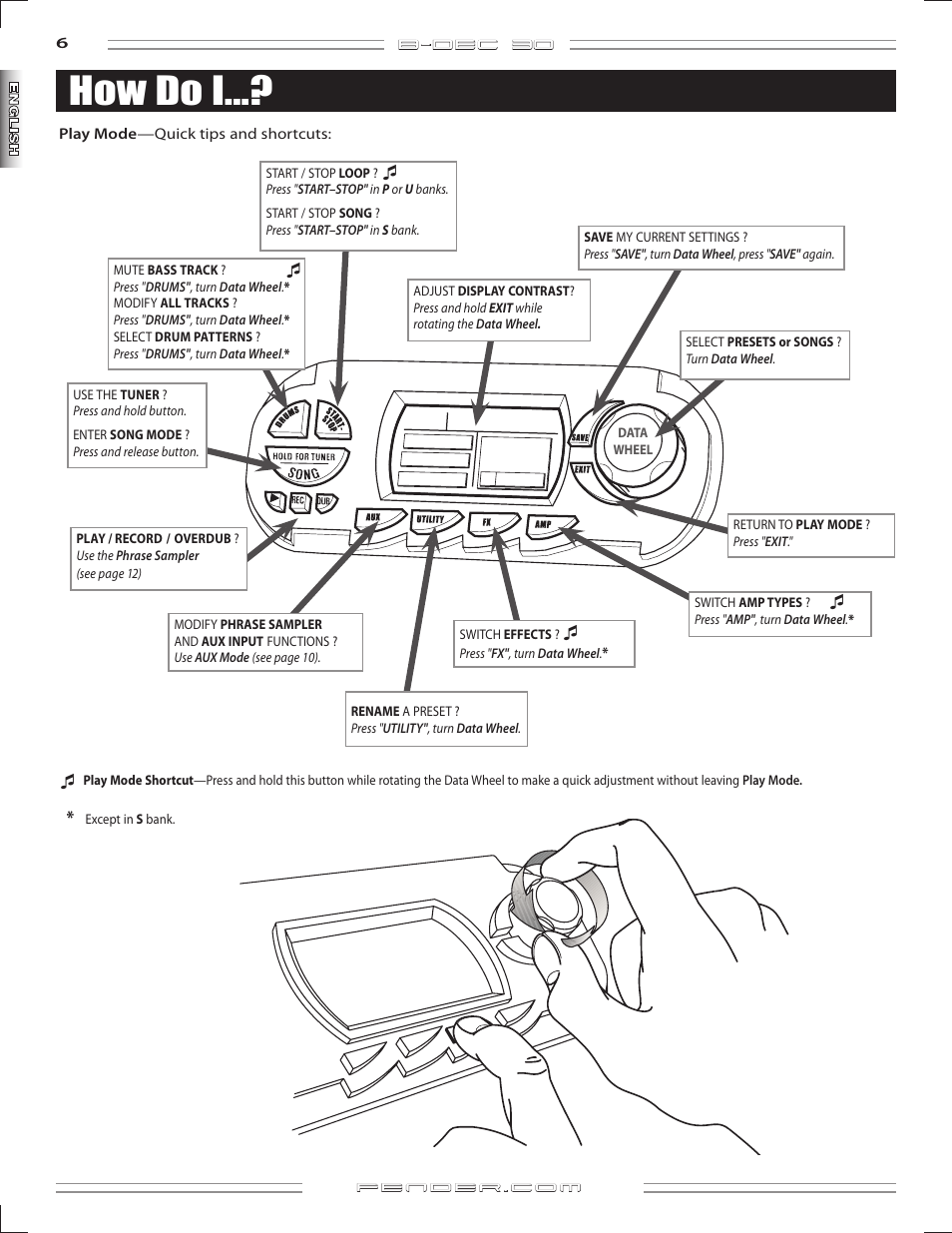 How do i | Fender B-DEC 30 User Manual | Page 6 / 156