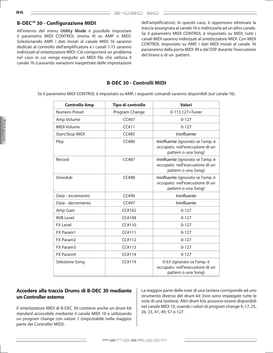Fender B-DEC 30 User Manual | Page 86 / 156