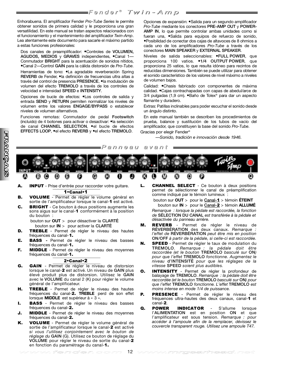 Fender Twin Amp User Manual | Page 12 / 28