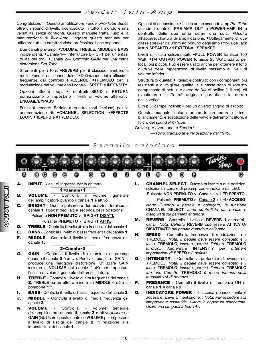 Fender Twin Amp User Manual | Page 16 / 28