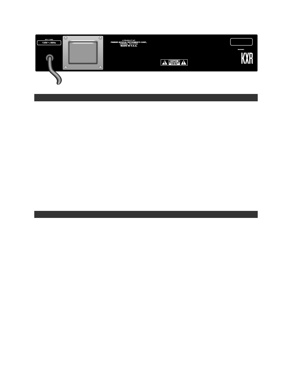 Kxr 60 rear panel troubleshooter‘s checklist | Fender KXR SIXTY (KXR 60) User Manual | Page 5 / 7