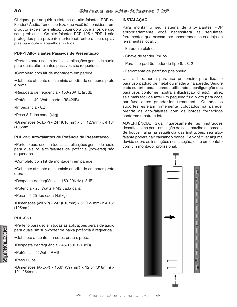 Fender PDP-S50 User Manual | Page 30 / 38
