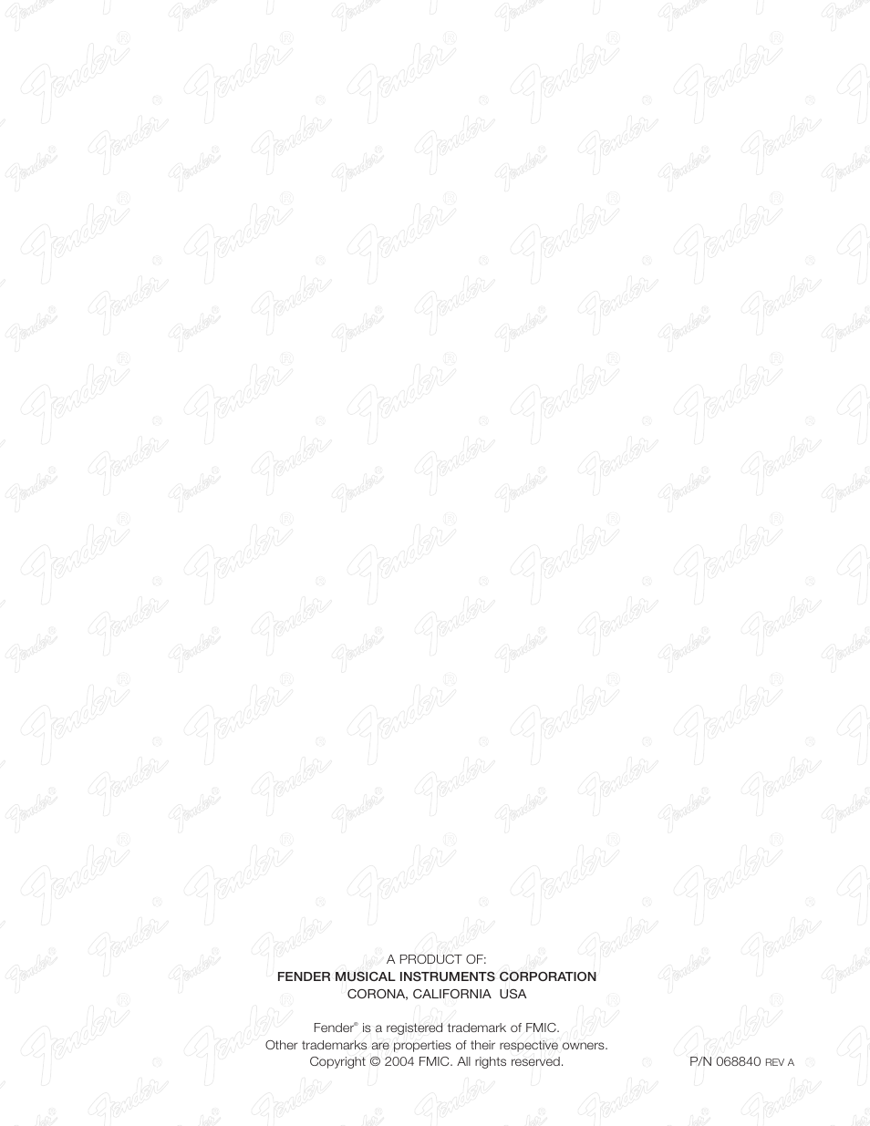 Fender PDP-S50 User Manual | Page 38 / 38