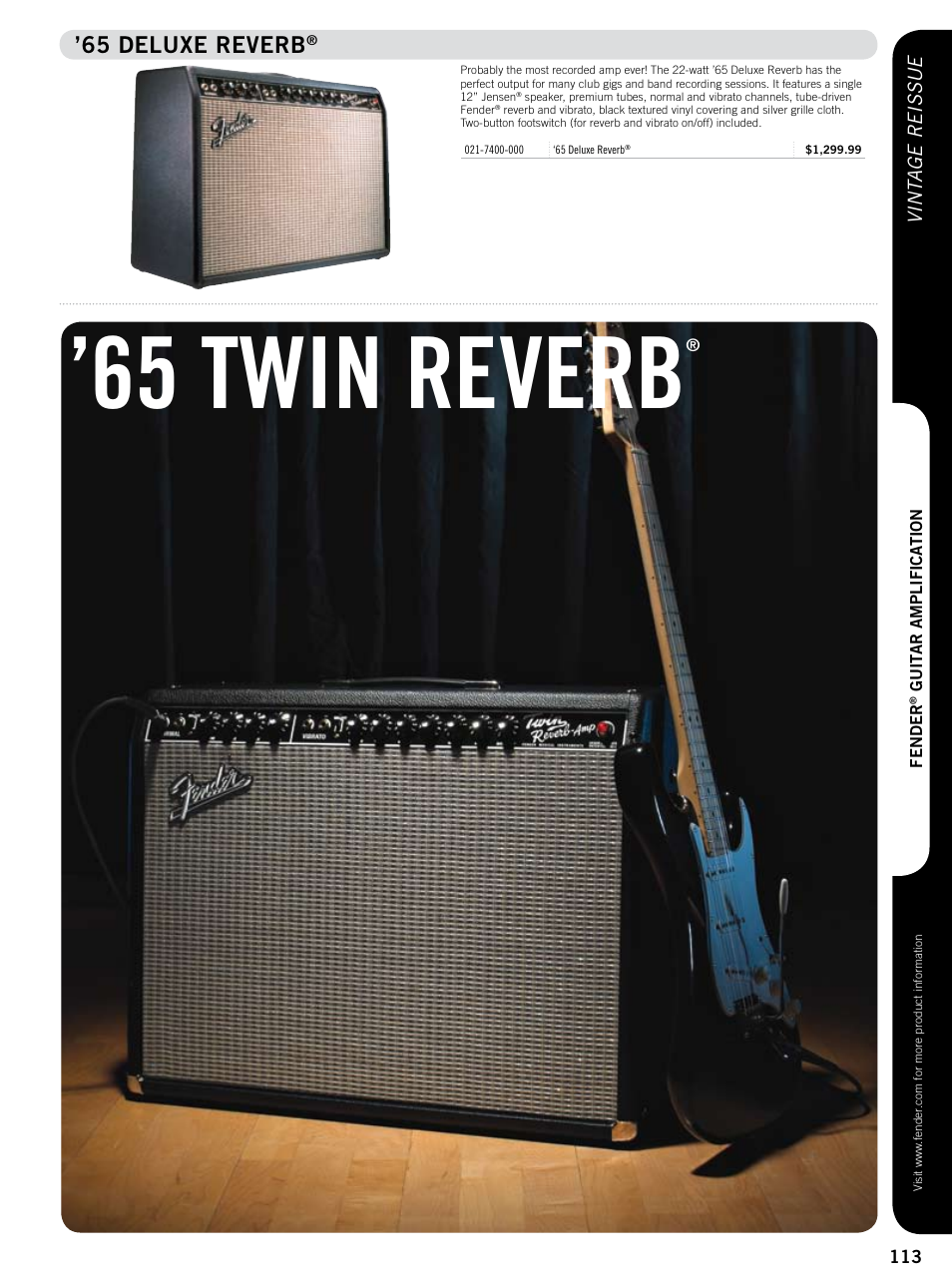 65 twin reverb, 65 deluxe reverb | Fender 57 deluxe User Manual | Page 6 / 22